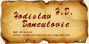 Hodislav Dančulović vizit kartica